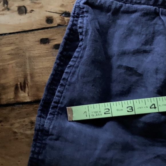 120% Lino/Made in Italy Blue Cotton Shorts Sz 44/10 - Picture 3 of 7